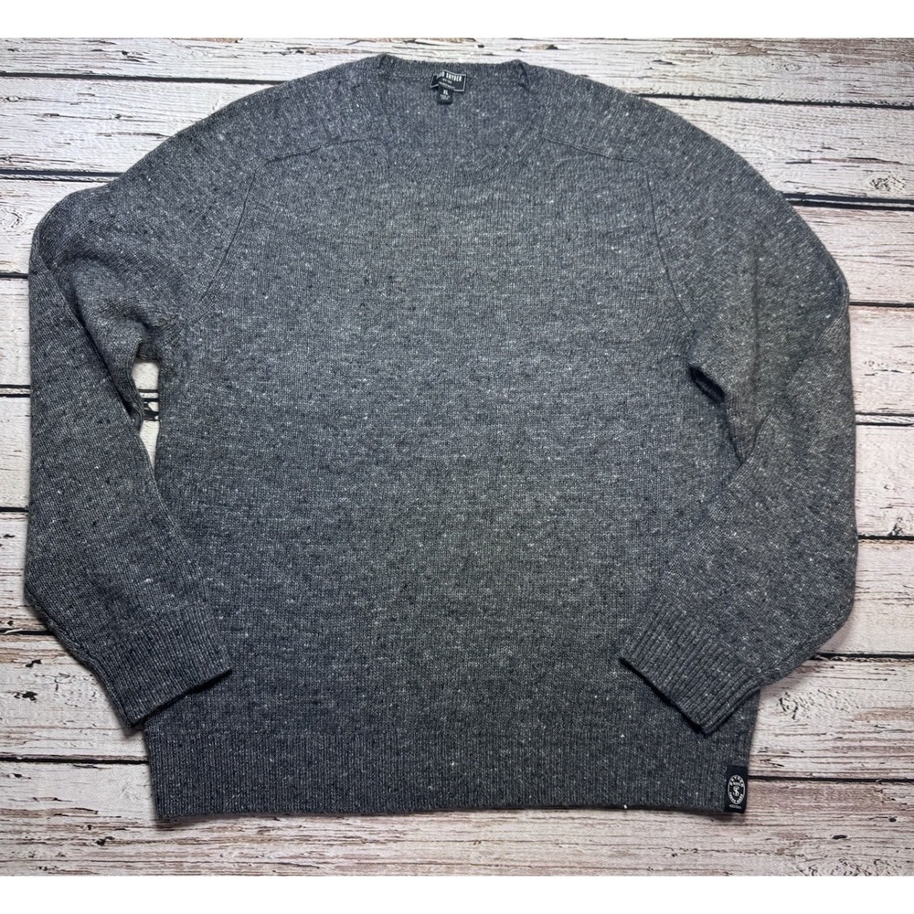 Todd Snyder Mens XL Gray Speckled Wool Blend Crew Neck Sweater Pullover